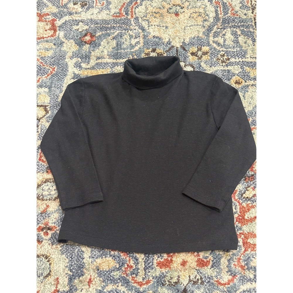 Zara Turtleneck Kids Size 2-3 Years Black Long Sleeve Basic EUC